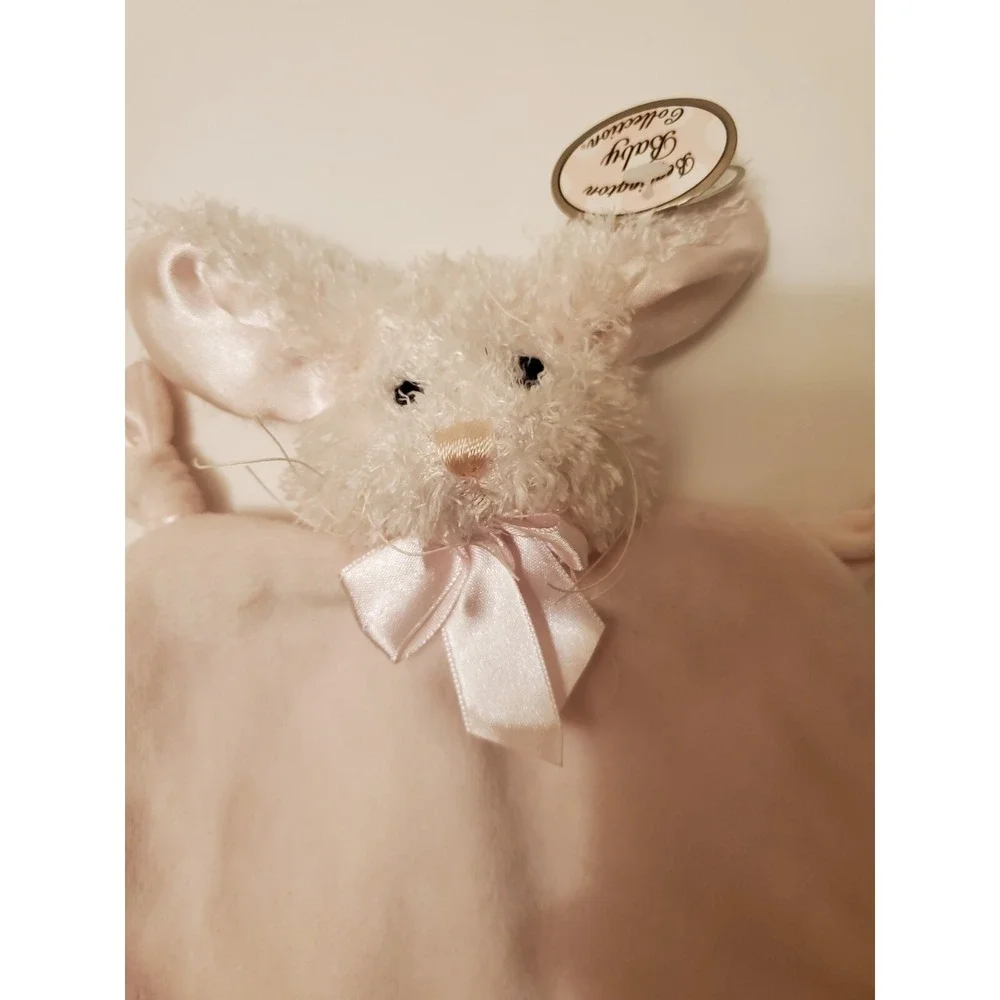 Bearington Pink Baby Bunny Rabbit Wee‎ Cottontail Security Blanket Lovey New